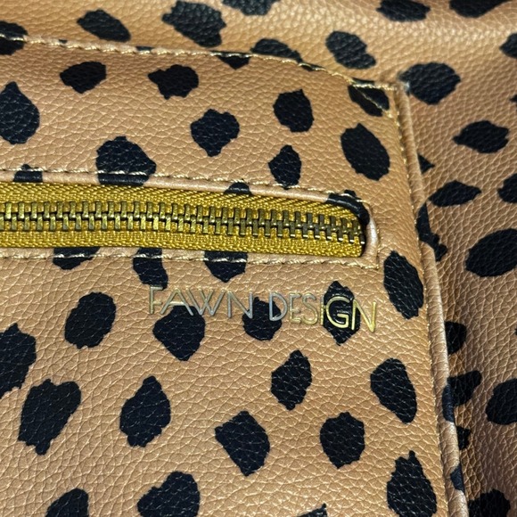 Fawn Design The Mini Spotted Convertible Backpack/Shoulder Diaper Bag EUC - Picture 3 of 16